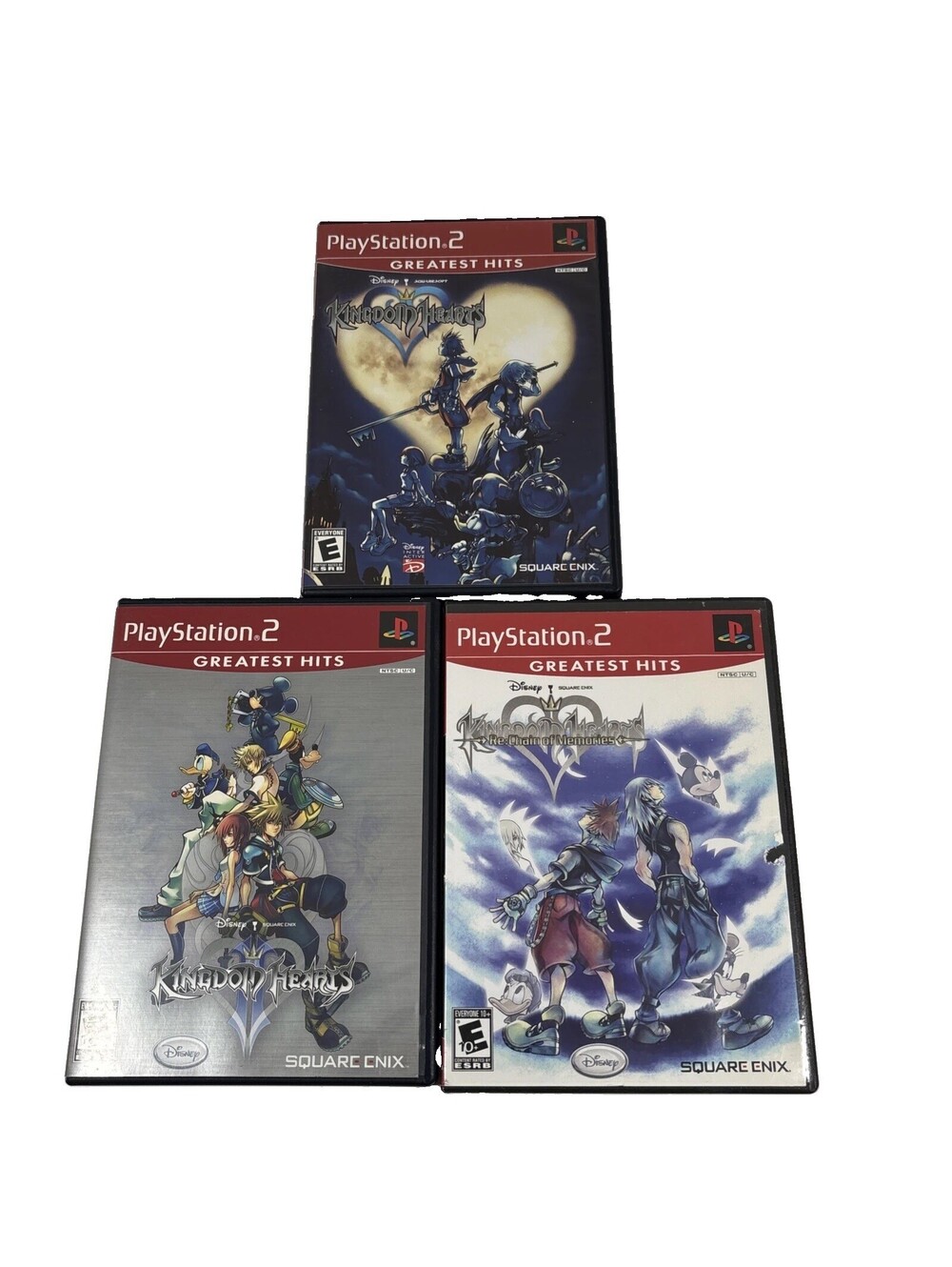 Kingdom Hearts 1 II 2 & Re Chain Of Memories Lot Sony PlayStation 2 PS2 Tested